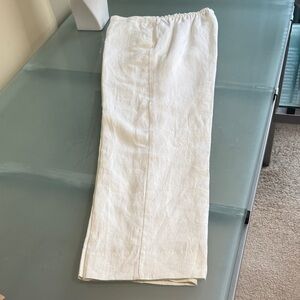 Linen Pants Kim Rogers White Linen Pants Size PL Petite Large